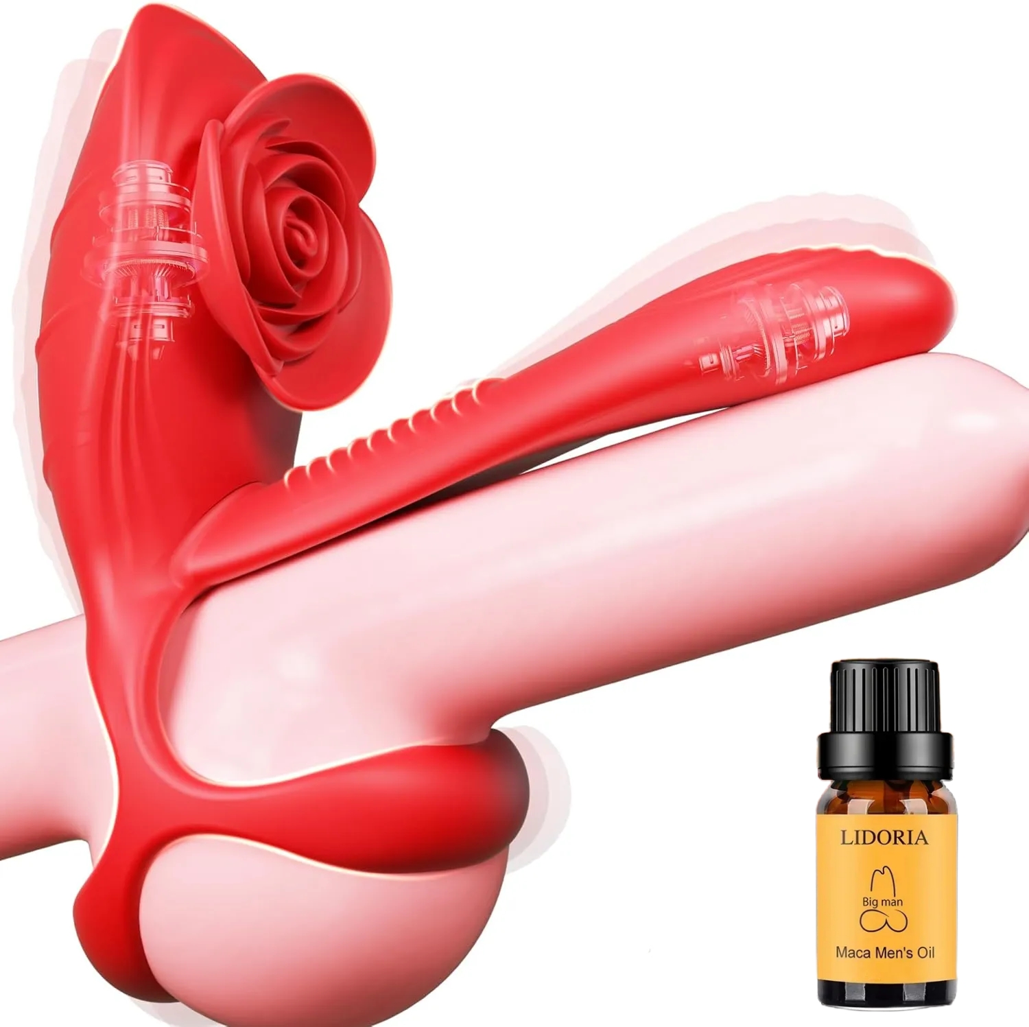 😍2025 Rose Couple Vibrating Penis Condom🎁-💋Rose Penis Condom💖