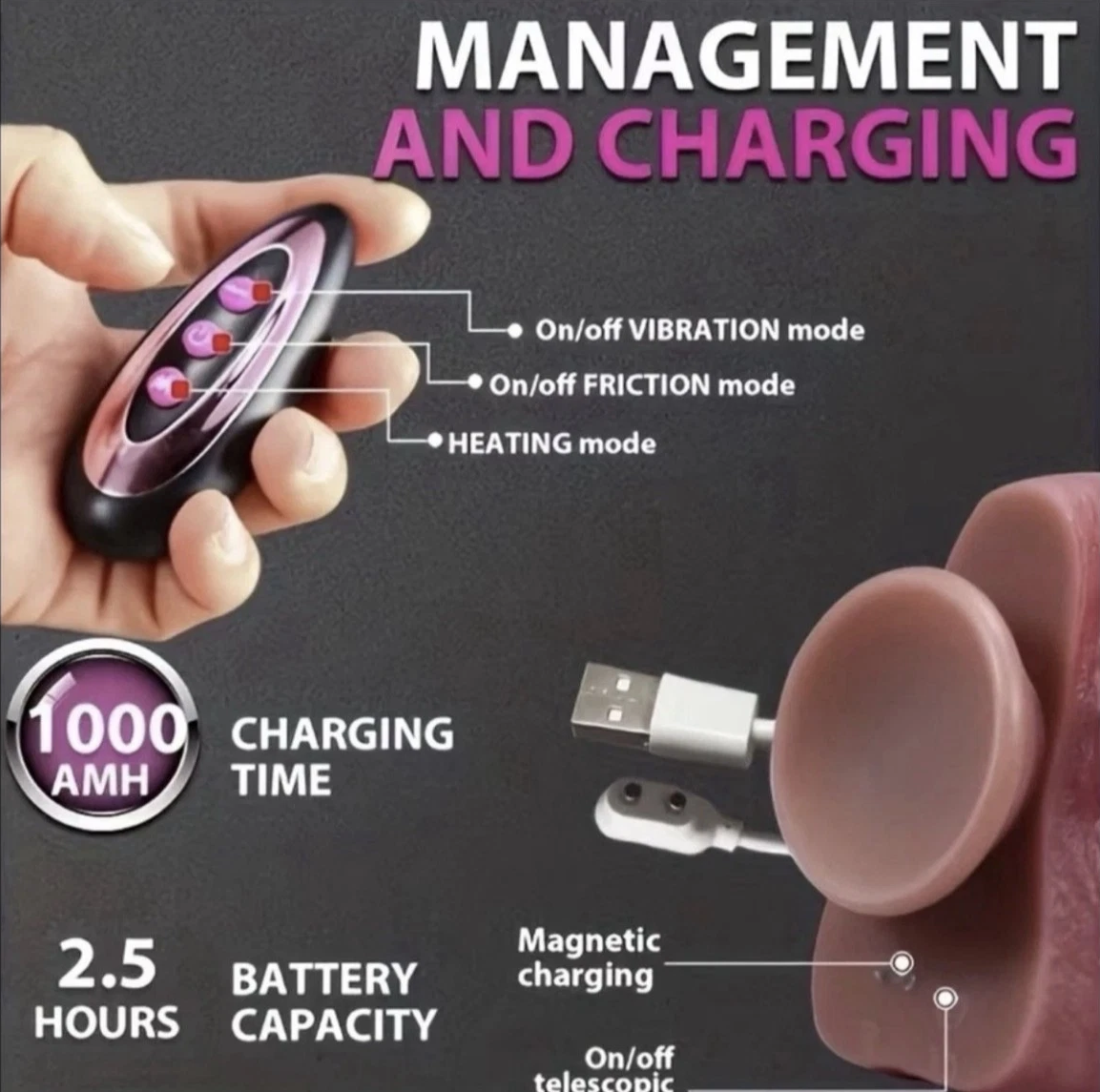 🔥🔥🥵Realistic Thrusting Heating Dildo Vibrator G-Spot Massager Sex Toys for Women