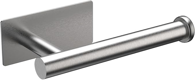 Ibergrif MK34052 Porta Carta Igienica Adesivo Portarotolo Carta Igienica Acciaio Inox per Bagno e Toilette,Acciaio Inossidabile