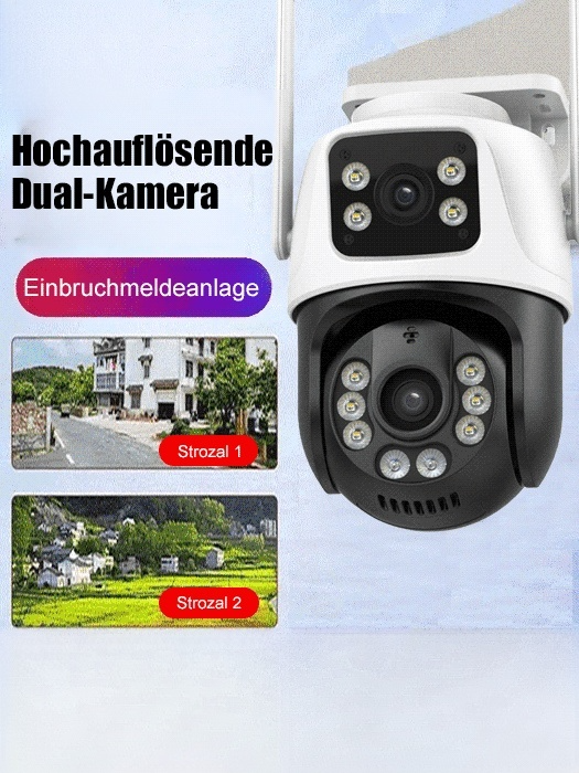 2-in-1 kabellose Dual-Kamera Sicherheitskamera