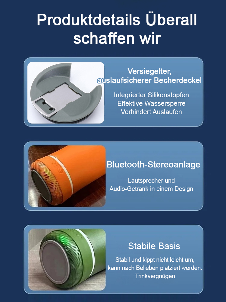 Bluetooth Audio Bierkrug mit Flaschenöffner