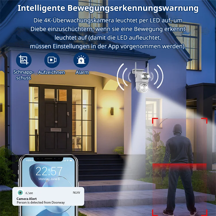 ICSee Gun Ball PTZ-Kamera mit zwei Objektiven