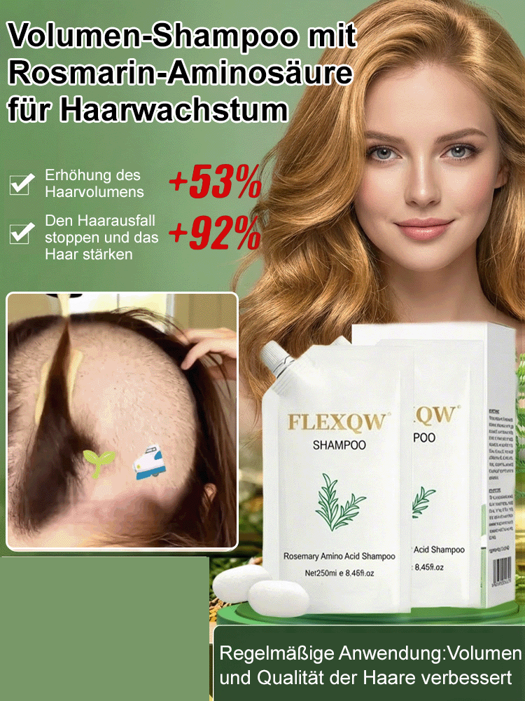 [Geld-zurück-Garantie]Rosmarin Aminosäure Shampoo | Von Dermatologen empfohlen | 10-fach Haarwuchs-Konzentrat | Stoppt Haarausfall | Mehr Volumen | Silikonfrei | Vegan 🌿✨