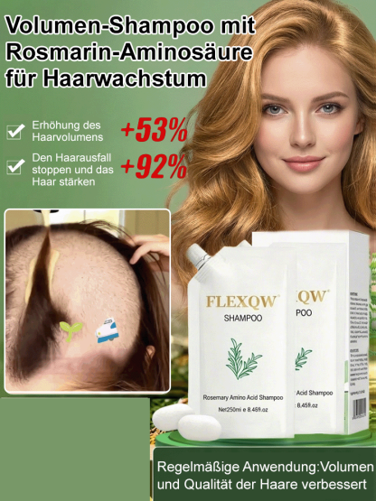 [Geld-zurück-Garantie]Rosmarin Aminosäure Shampoo | Von Dermatologen empfohlen | 10-fach Haarwuchs-Konzentrat | Stoppt Haarausfall | Mehr Volumen | Silikonfrei | Vegan 🌿✨