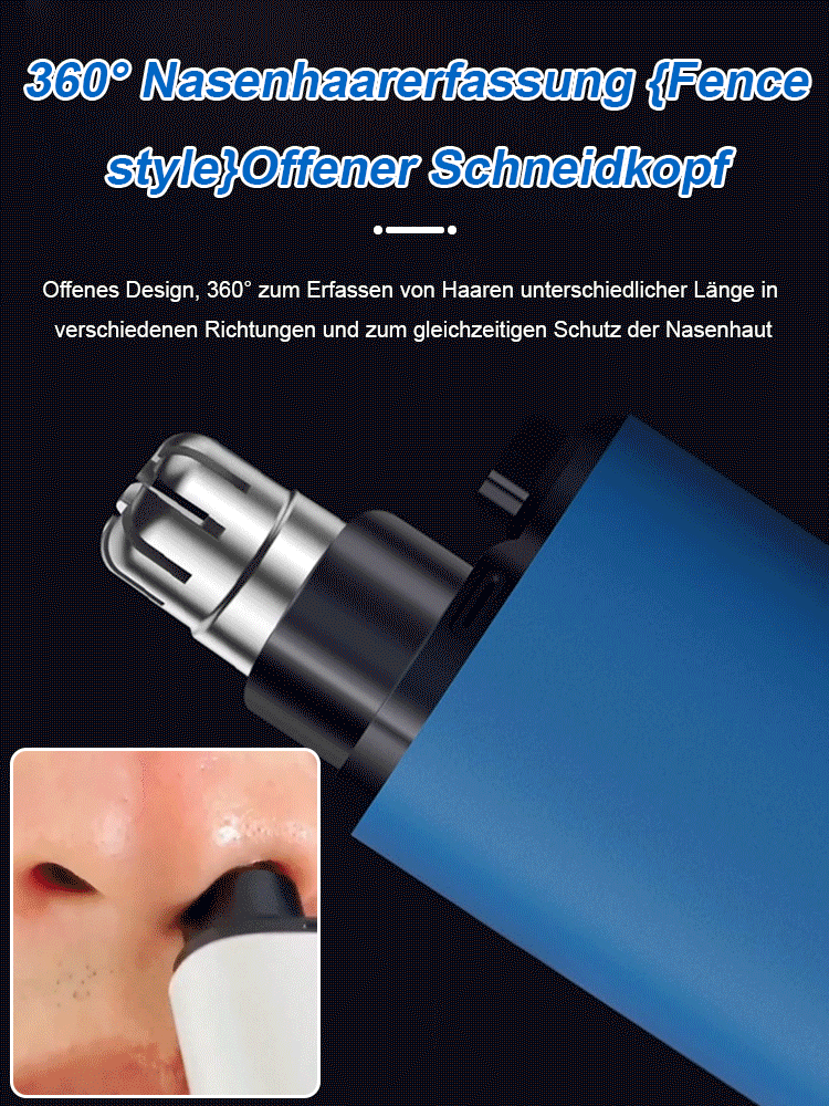 Deutscher wiederaufladbarer tragbarer Nasenhaarschneider