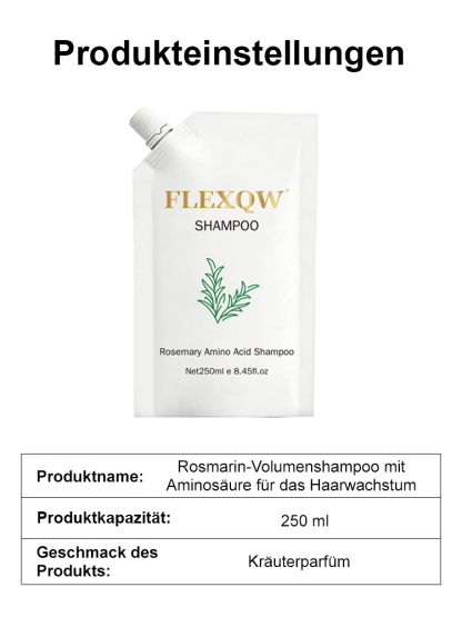[Geld-zurück-Garantie]Rosmarin Aminosäure Shampoo | Von Dermatologen empfohlen | 10-fach Haarwuchs-Konzentrat | Stoppt Haarausfall | Mehr Volumen | Silikonfrei | Vegan 🌿✨