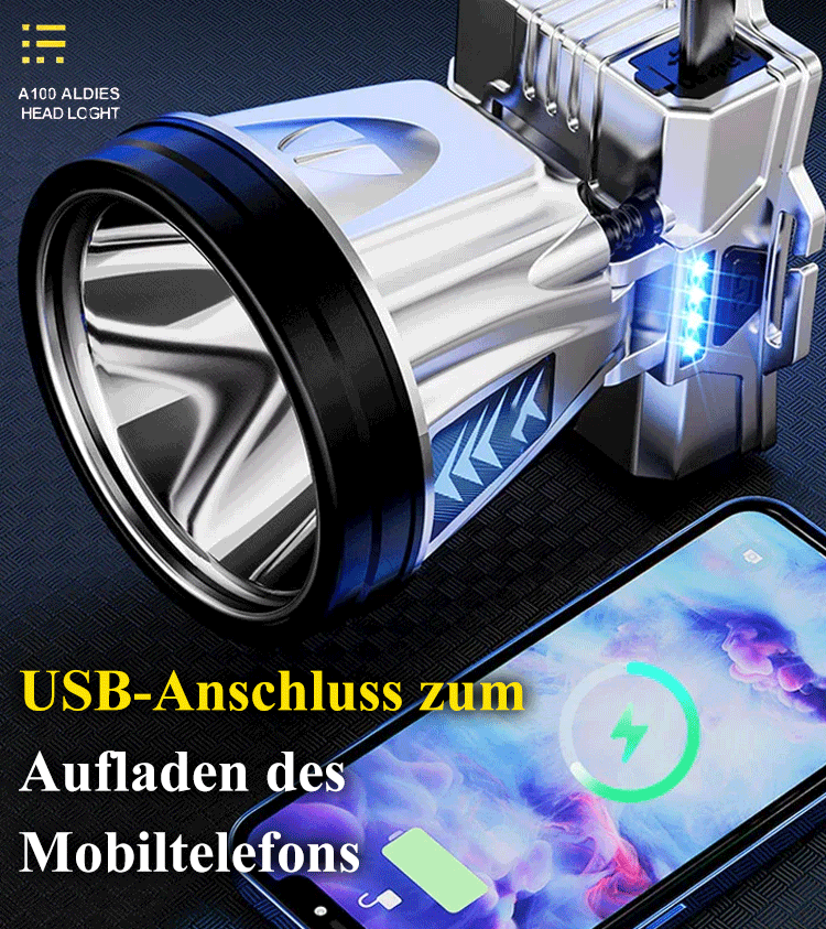 LED-Fernlichtscheinwerfer mit starkem Strahl