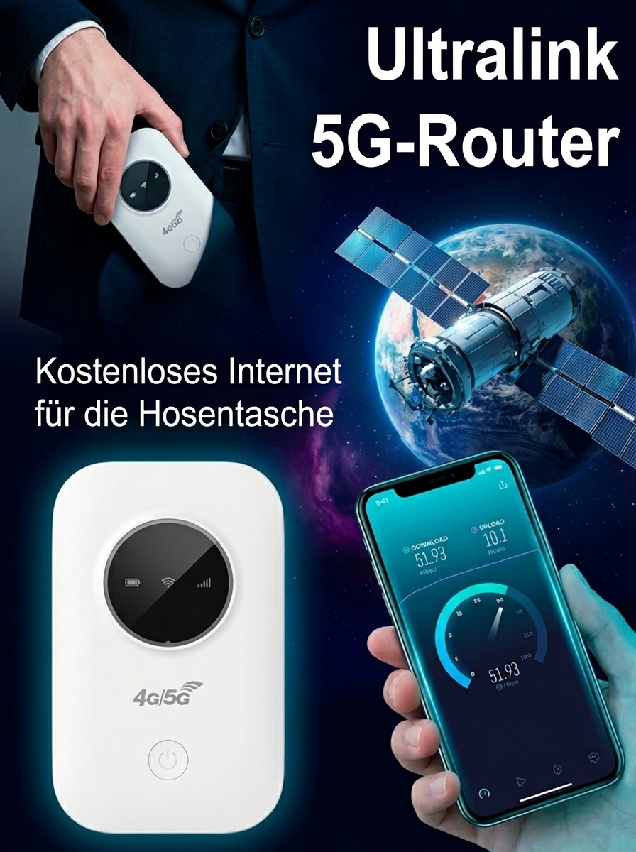 【Einmal kaufen, lebenslangsurfen】5G Router | Ohne SIM Keine Monatsgebühr Kein Vertrag | 500 Mbps Highspeed 🚀🌐