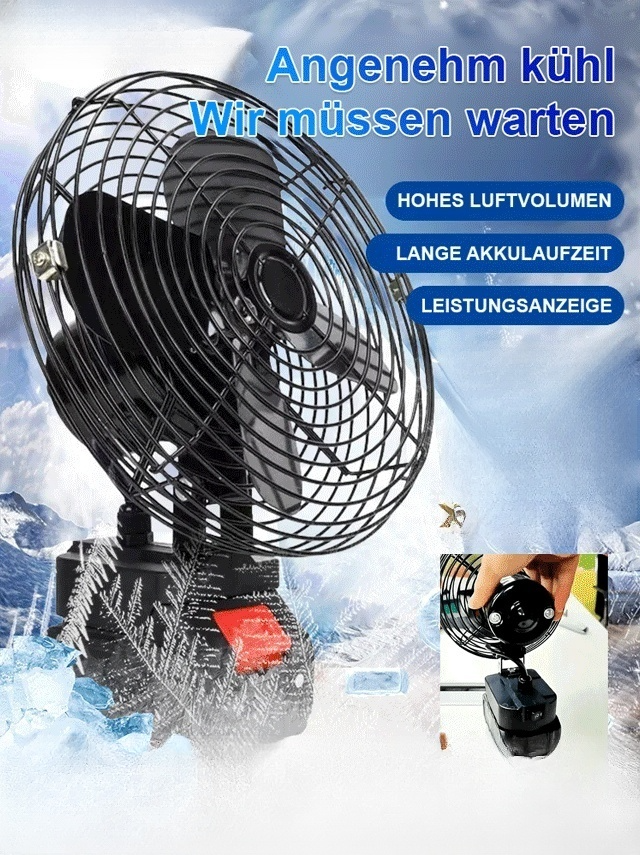【Ultra-lange Akkulaufzeit】Kabelloser Lithium-Akku Outdoor-Multifunktionsventilator für den Hausgebra