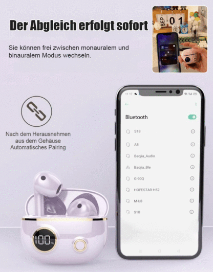 Bluetooth-Headset mit Digitalanzeige