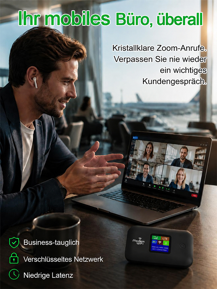 [Einmalig zahlen, lebenslang surfen] Smarter 5G WLAN-Router | Ohne SIM-Karte, ohne monatliche Kosten, vertragsfrei | 200 Mbps High-Speed 🚀 | 12 Stunden Akku 🔋