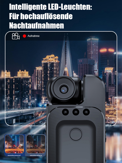 【Aufnahme mit nur einem Klick】Hochauflösende, tragbare Sportkamera mit Bildschirm✨Keine Steckdose oder Internetverbindung erforderlich