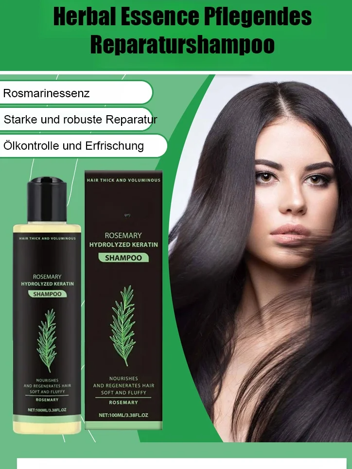 【1 + 1 Gratis🎁】Hoegoa Rosmarin Keratin Shampoo | Empfohlen von Dermatologen | 10x Haarwuchs-Konzentrat | Stoppt Haarausfall & schafft Volumen | Ohne Silikone | Vegan 🌿💆