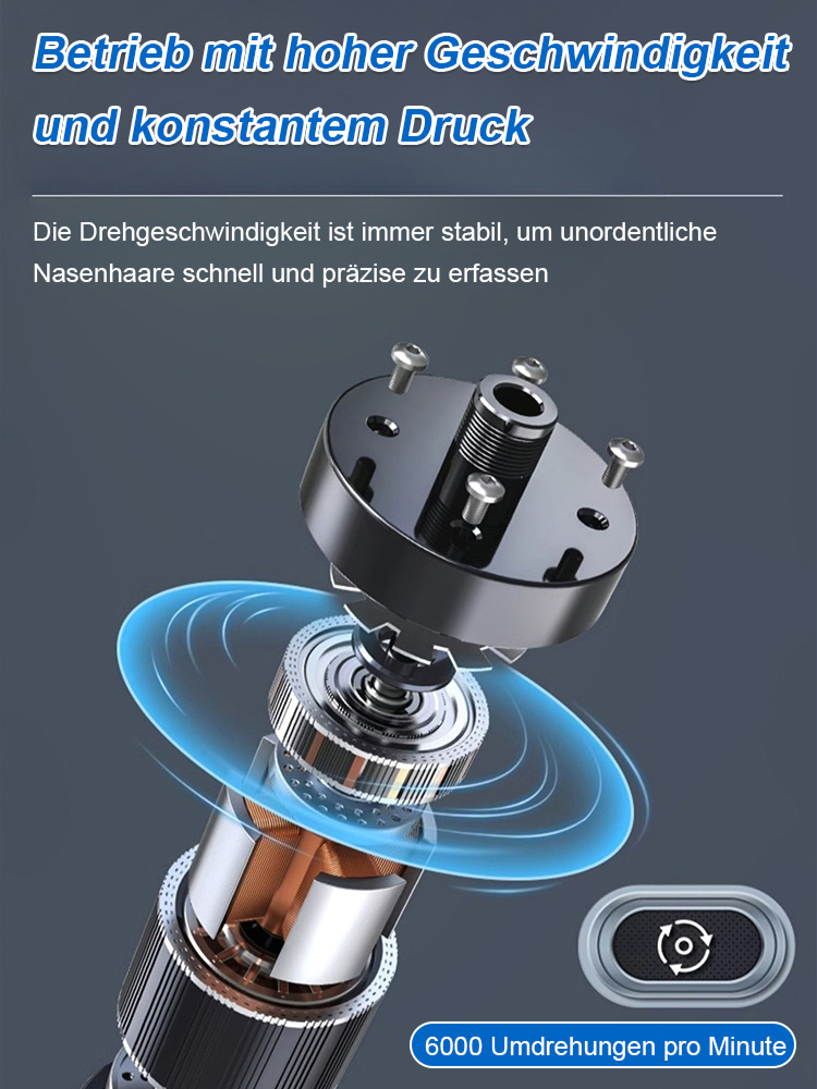 Deutscher wiederaufladbarer tragbarer Nasenhaarschneider