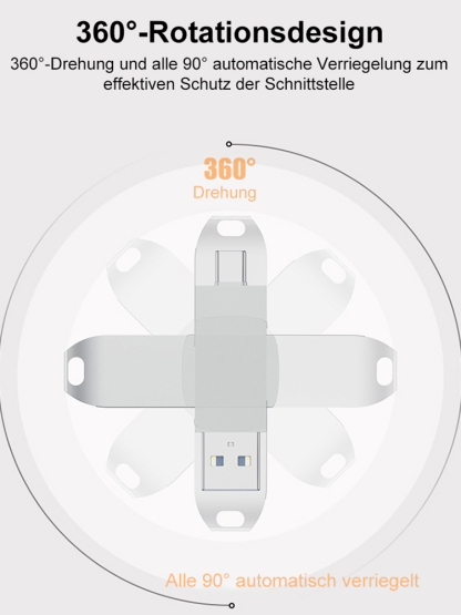 Rotierendes USB-Flash-Laufwerk aus Metall