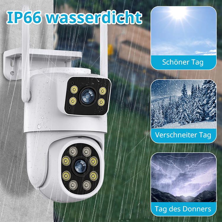 ICSee Gun Ball PTZ-Kamera mit zwei Objektiven