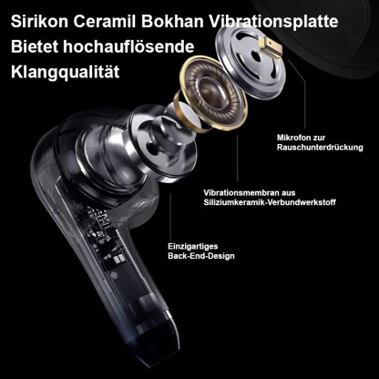 Schiebe Bluetooth Kopfhörer mit Display APP Anrufgeräuschunterdrückung ENC