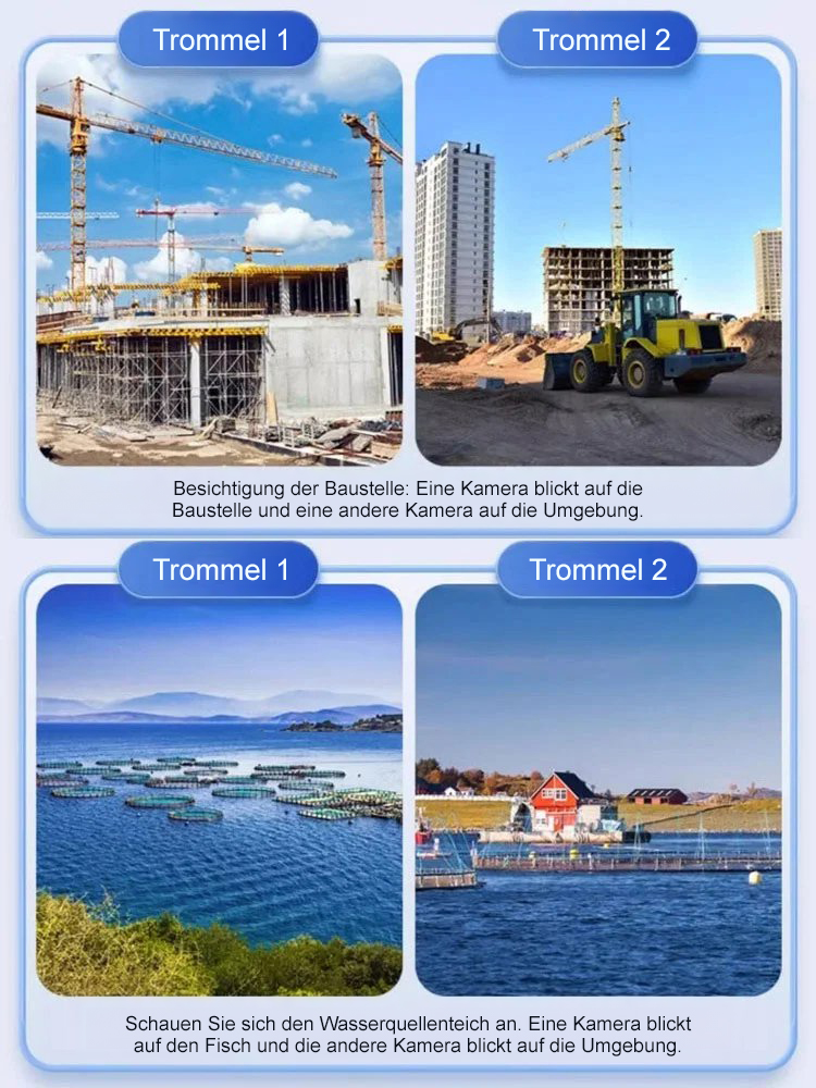 2-in-1 kabellose Dual-Kamera Sicherheitskamera