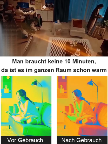 【Heute 50% sparen】Upgrade 360° Teleskop-Keramikheizer | 3S Schnellheizung bis60m² | 75% Stromersparnis | Leise & Sicher 🔥🏠