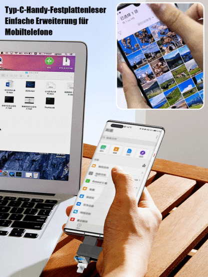 [Kompatibel mit 95 % aller elektronischen Geräte] 2 TB 4-in-1-USB-Flash-Laufwerk