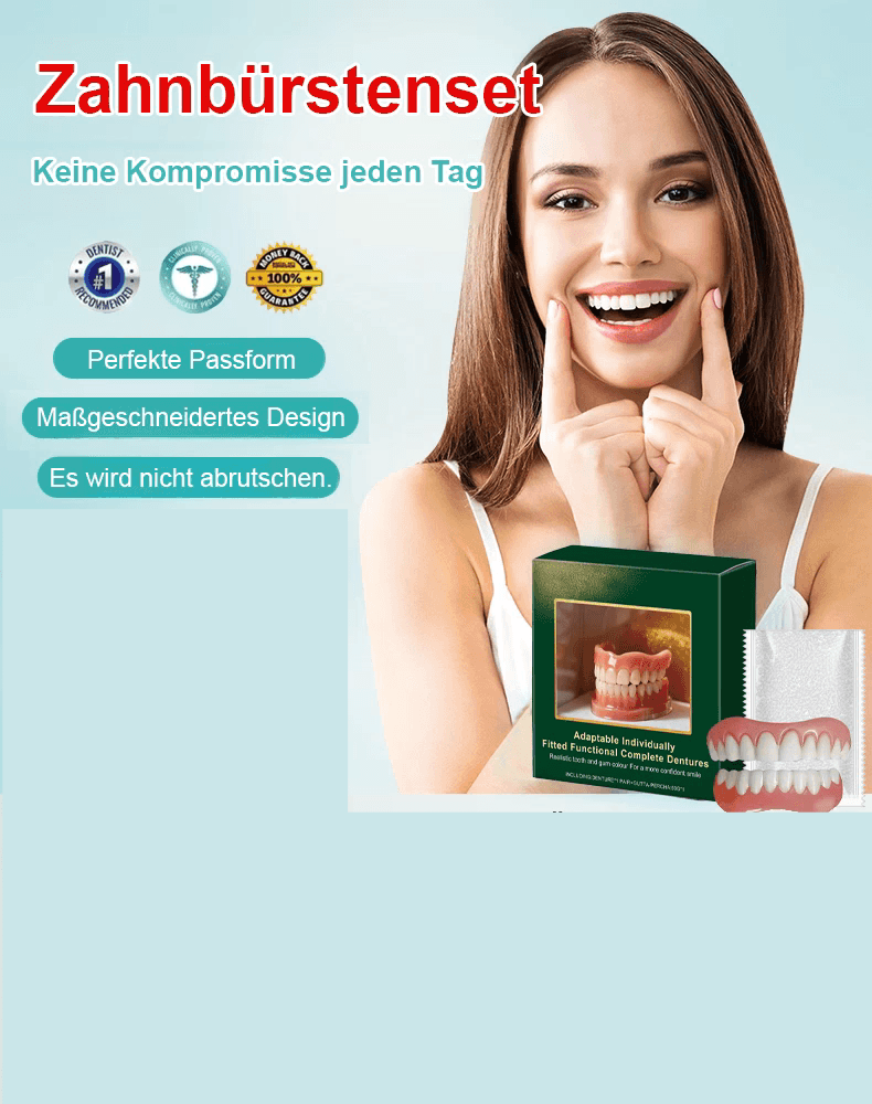 【 Essen + Trinken wie mit echten Zähnen】 Realistische & Anpassbare Zahnblende (Set für Oben + Unten) | Zahnarzt-Empfehlung | 3-Minuten Selbstanpassung | MedizinischerKunststoff 🦷✨
