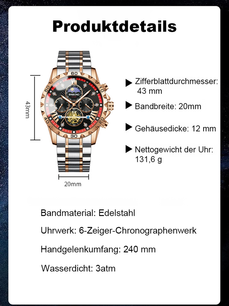 Schweizer Jahrhundert-Marke Premium Tourbillon Mechanikuhr | GPS-Satellitenzeit | Schweizer Chronometer-Präzision | Limitiert auf 99 Stück ⌚