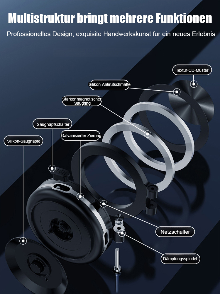 Elektrischer magnetischer Vakuum-Adsorptions-Autotelefon-Halter