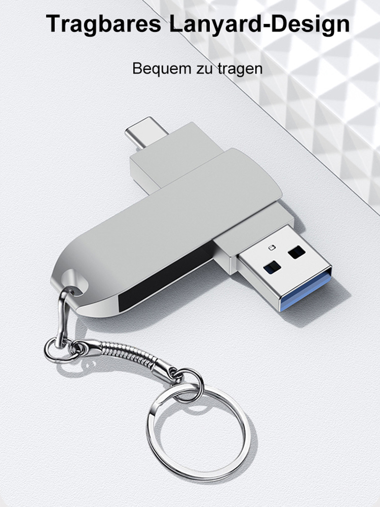 Rotierendes USB-Flash-Laufwerk aus Metall