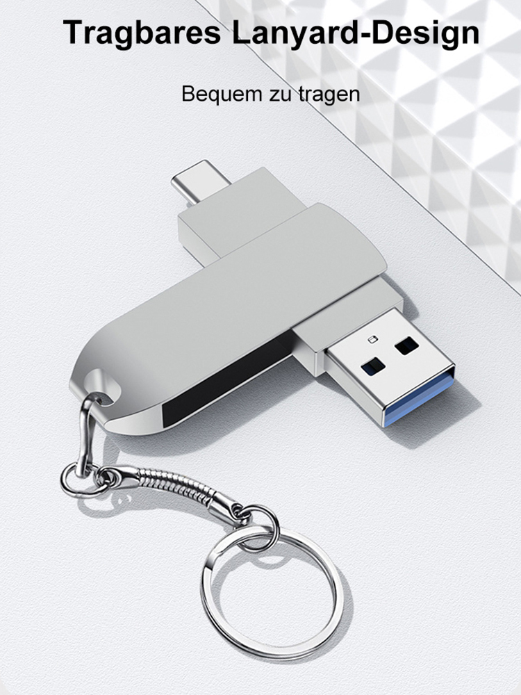 Rotierendes USB-Flash-Laufwerk aus Metall