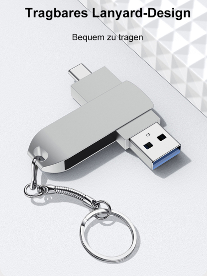 Rotierendes USB-Flash-Laufwerk aus Metall