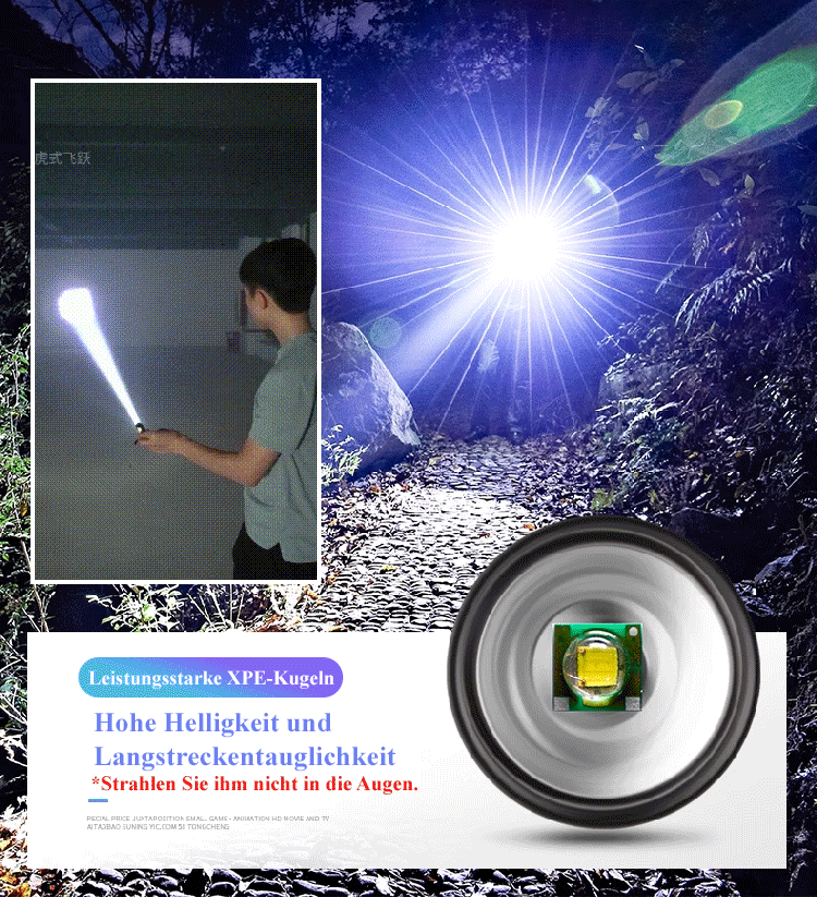 Superstarke Lichtquelle Mini-LED-Fokus-Taschenlampe