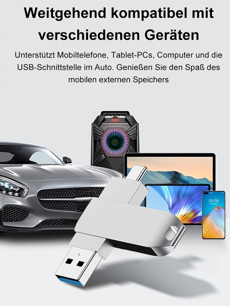 Rotierendes USB-Flash-Laufwerk aus Metall