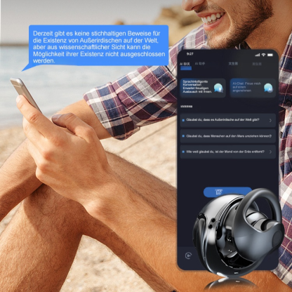 【Mehrsprachige KI-Simultanübersetzung】Intelligente kabellose Bluetooth-Übersetzungskopfhörer