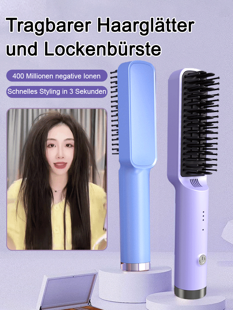 Mini tragbarer Negativ-Ionen-Haarglättungskamm