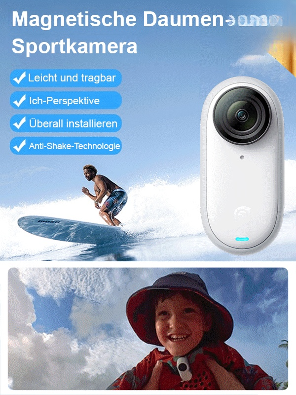 HD Magnetische Daumensportkamera