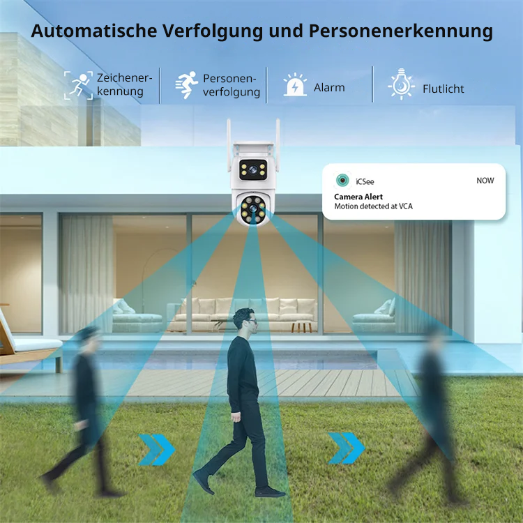 ICSee Gun Ball PTZ-Kamera mit zwei Objektiven