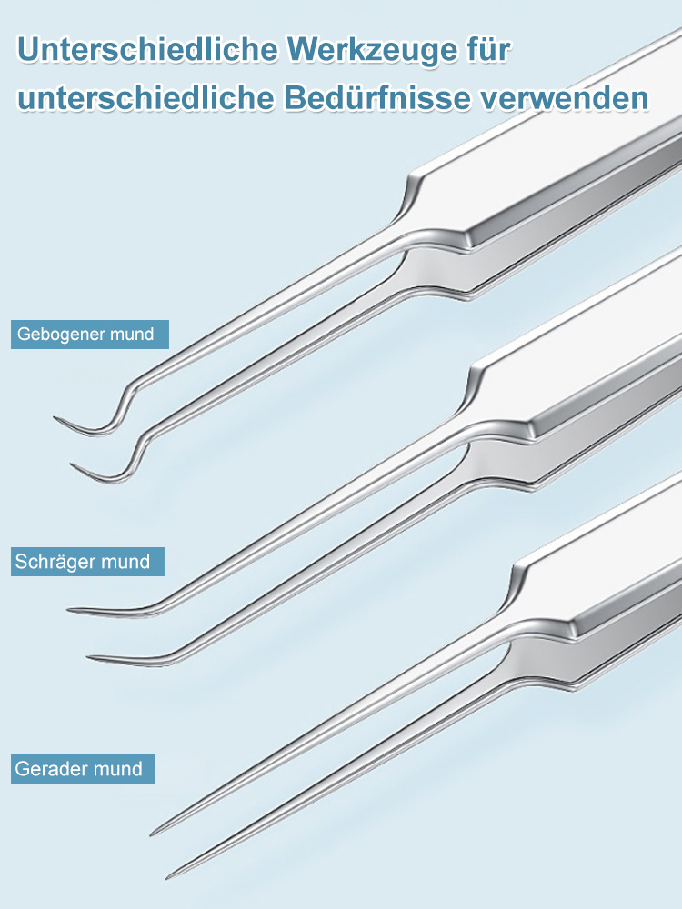 Profi Komedonenquetscher Set aus Chirurgenstahl | Charité-Standard Präzision | 0,01mm Ultra-Fein | Sanft & Narbenfrei ♀️✨