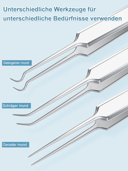 Profi Komedonenquetscher Set aus Chirurgenstahl | Charité-Standard Präzision | 0,01mm Ultra-Fein | Sanft & Narbenfrei ♀️✨