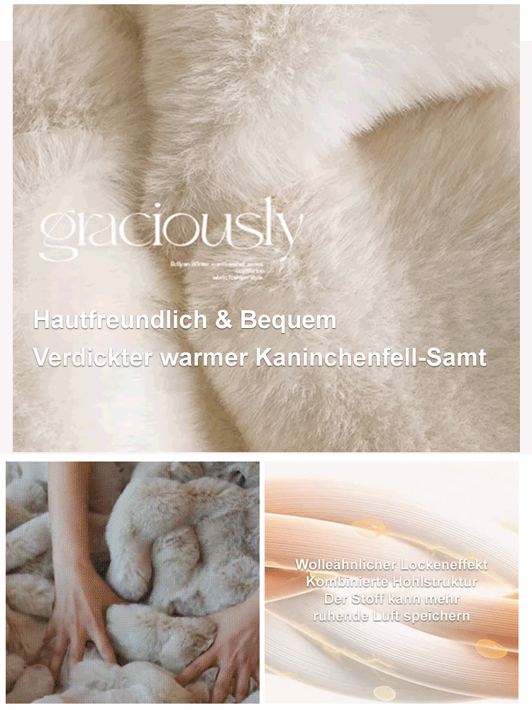  Sandwich-Kaninchenfell-Doppelseitige Decke ✨ Verkaufsschlager bei Heimtextil