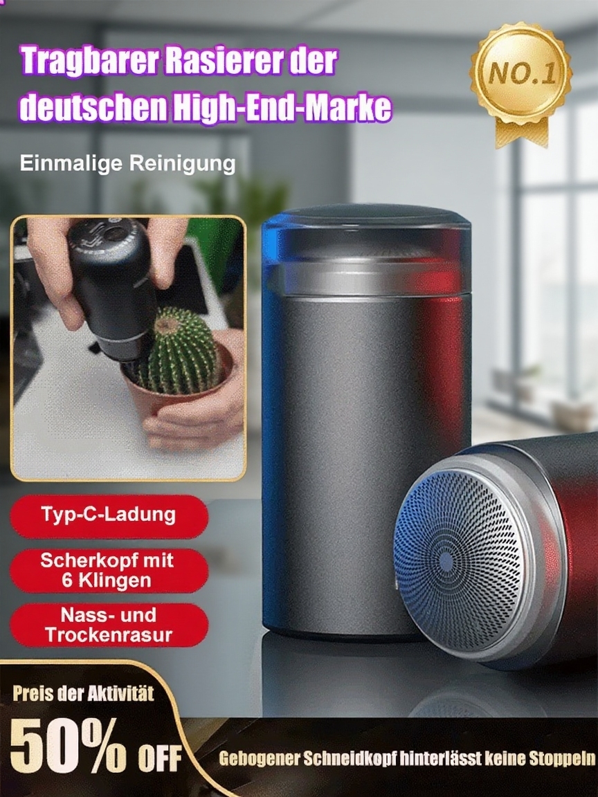 【1 Sekunde sauber】Elektrorasierer✨Sanft und unschädlich für die Haut