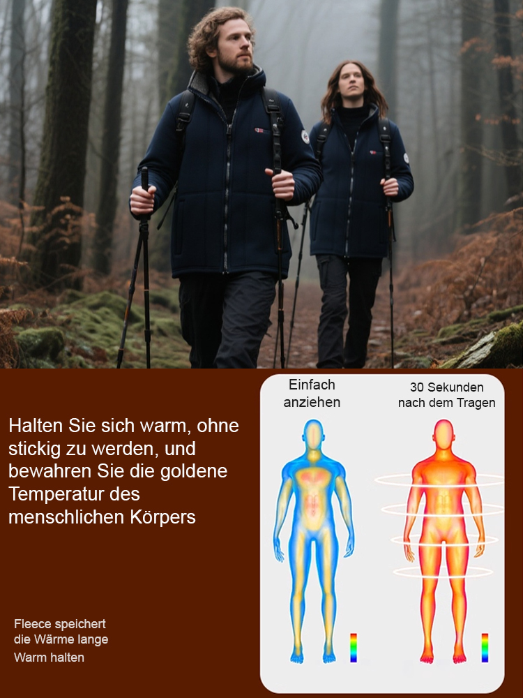 Export Norwegische einseitige doppelseitige Fleecejacke Herren