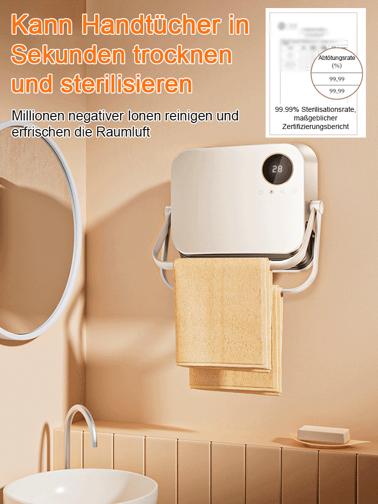 【3 Sekunden Sofortwärme】Kalt- und Warmluft Heizgebläse für Boden und Tisch