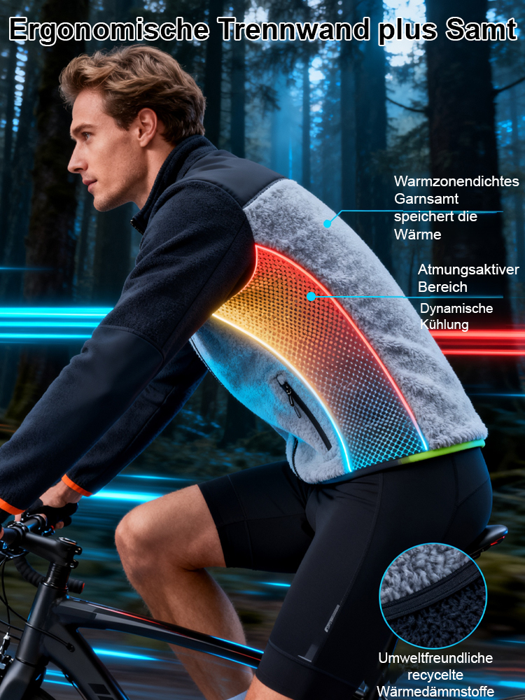 Export Norwegische einseitige doppelseitige Fleecejacke Herren