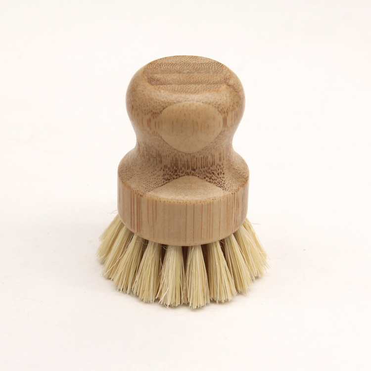 Bamboo Sisal Dish Scrub Brush