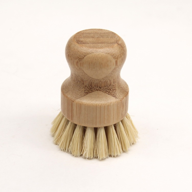 Bamboo Sisal Dish Scrub Brush