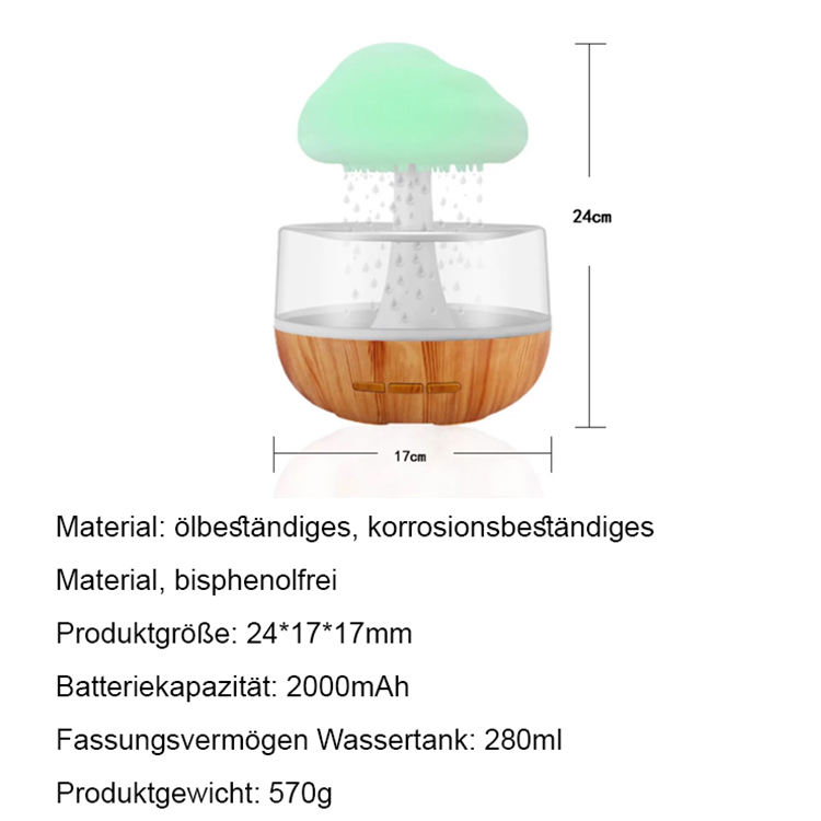 Cloudy Raindrops Smart Colour Changing Luftbefeuchter