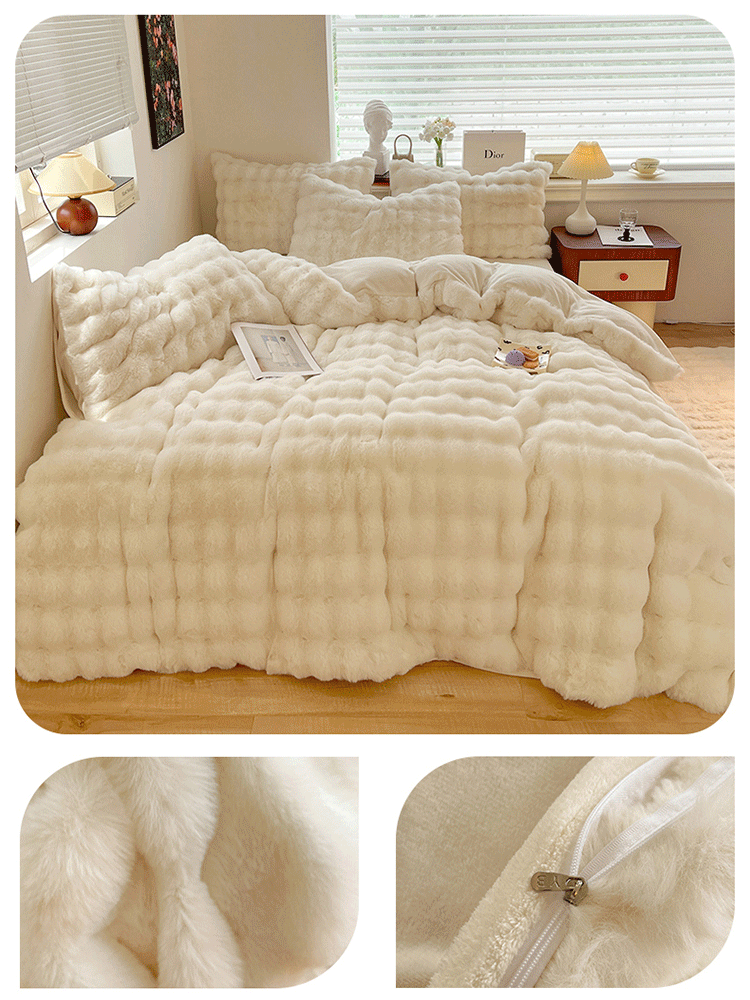  Sandwich-Kaninchenfell-Doppelseitige Decke ✨ Verkaufsschlager bei Heimtextil