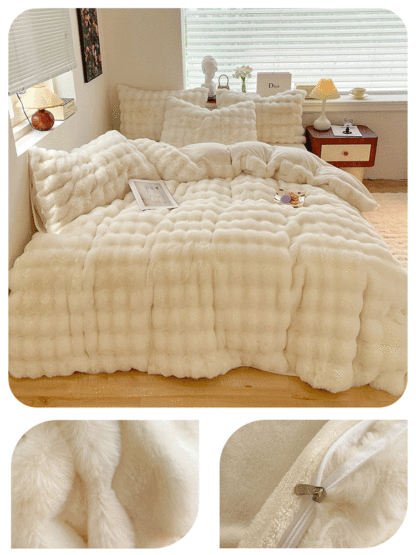  Sandwich-Kaninchenfell-Doppelseitige Decke ✨ Verkaufsschlager bei Heimtextil