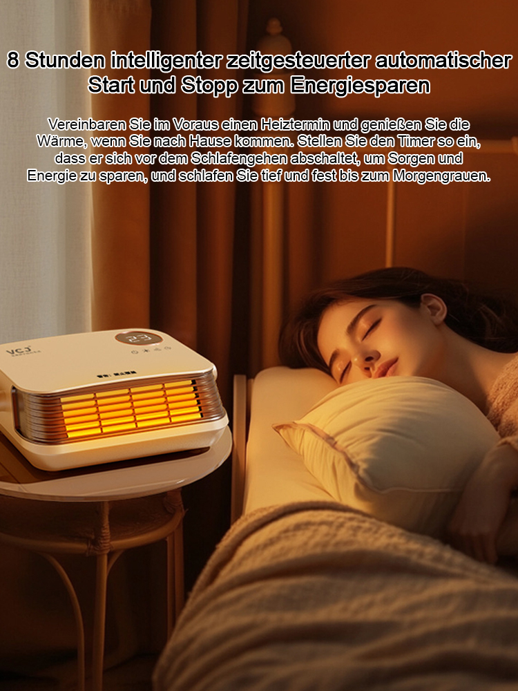 【3 Sekunden Sofortwärme】Kalt- und Warmluft Heizgebläse für Boden und Tisch