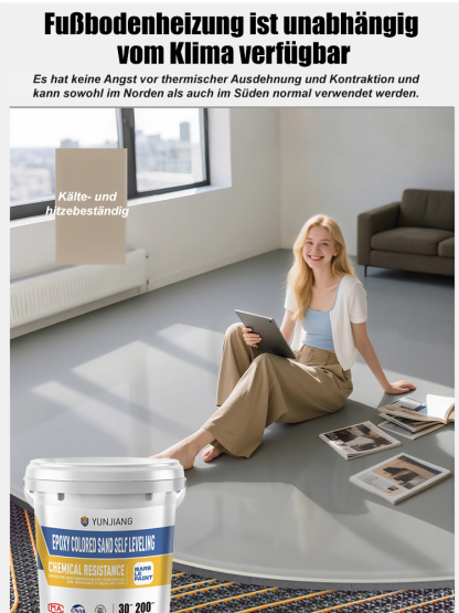 kältebeständig und frostschutz🌟hat es den gleichen Effekt wie glatte Fliesen 🌟 Vollständig trocken innerhalb von zwei Stunden nach dem Auftragen. Umweltfreundlich, ungiftig und geruchlos 🌟 Kann sogar auf staubigen und sandigen Böden verwendet werden 🌟